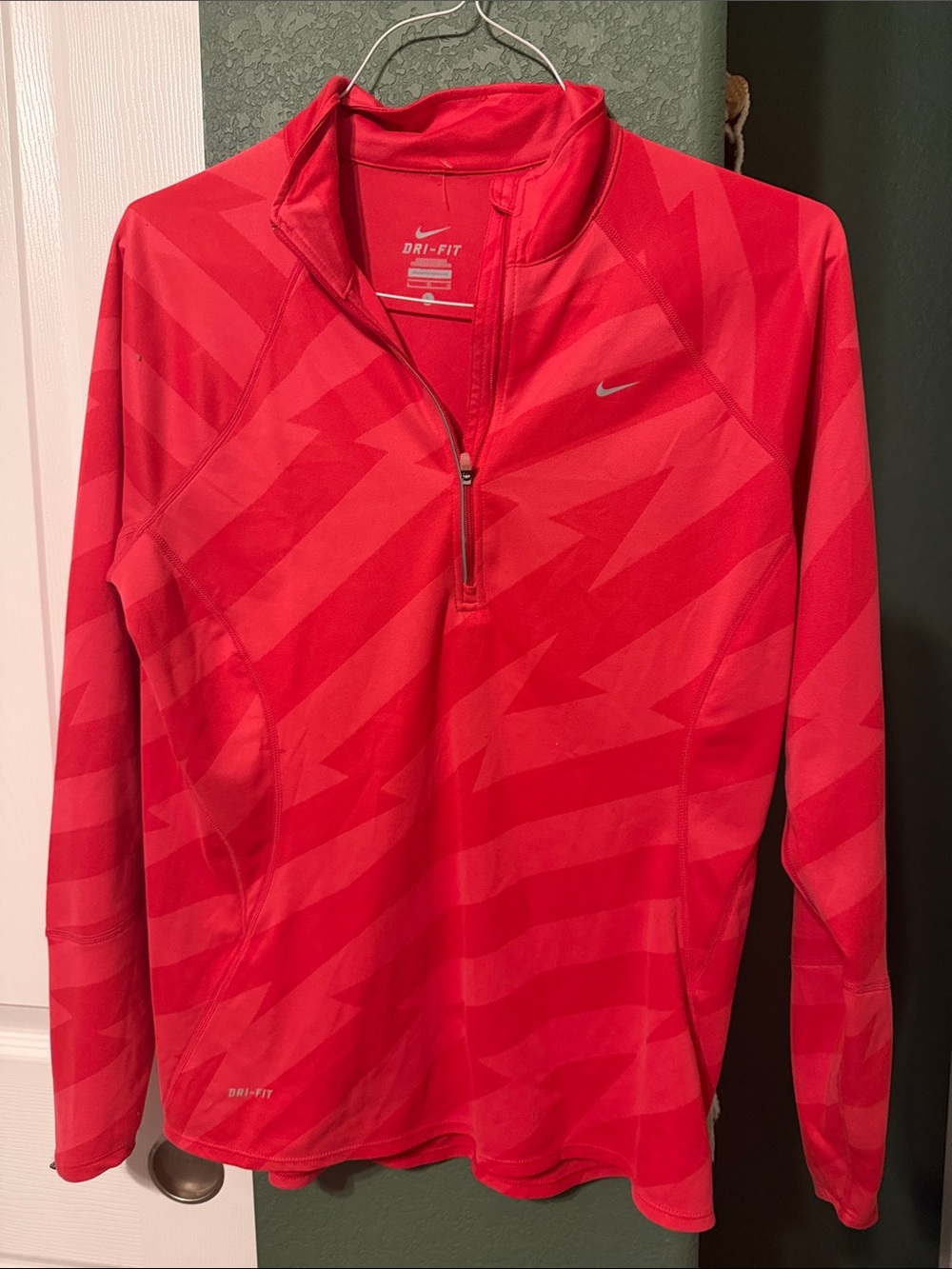 Nike Women’s Red Dri-FIT Quarter-Zip Pullover
